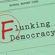 School report card marked F for flunking democracy.