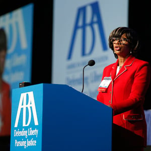 Paulette Brown addresses the ABA House of Delegates