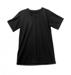 black T-shirt