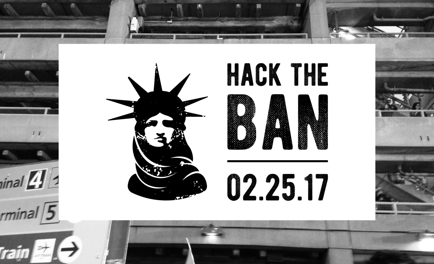 Hack the Ban logo.