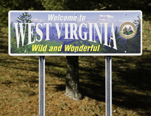 West Virginia road sign