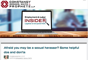 Employment & Labor Insider home page.