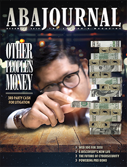 December 2018 ABA Journal Cover: Other People's Money.