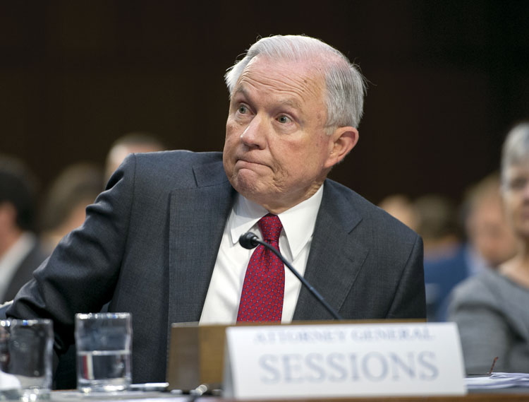 Jeff Sessions at a panel discussion