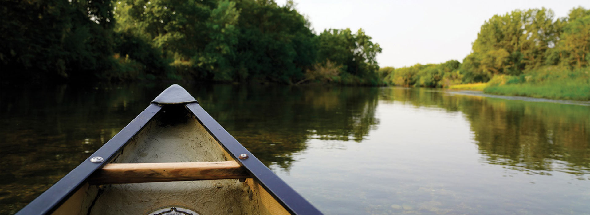 Canoe on a river
