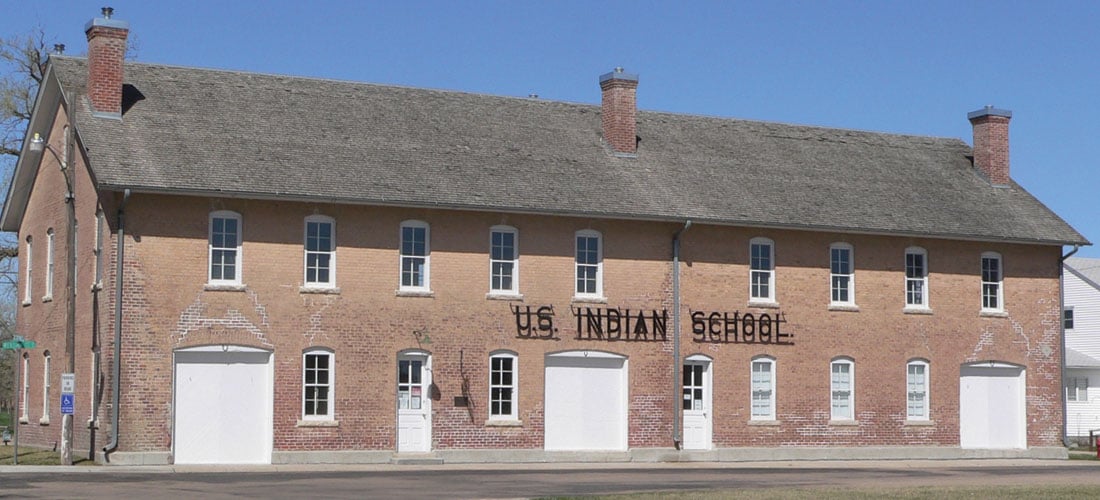 The remaining Genoa, Nebraska, Indian boarding school building has been converted into a museum.
