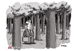 Lawyer in forest