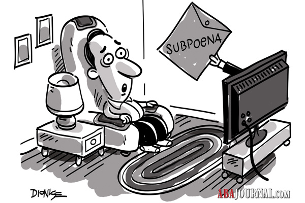 Subpoena through TV