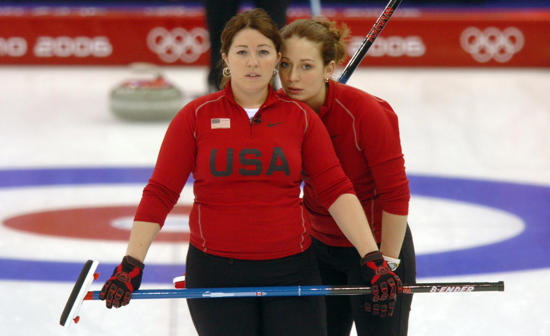 Maureen Brunt and her teammate looking discouraged