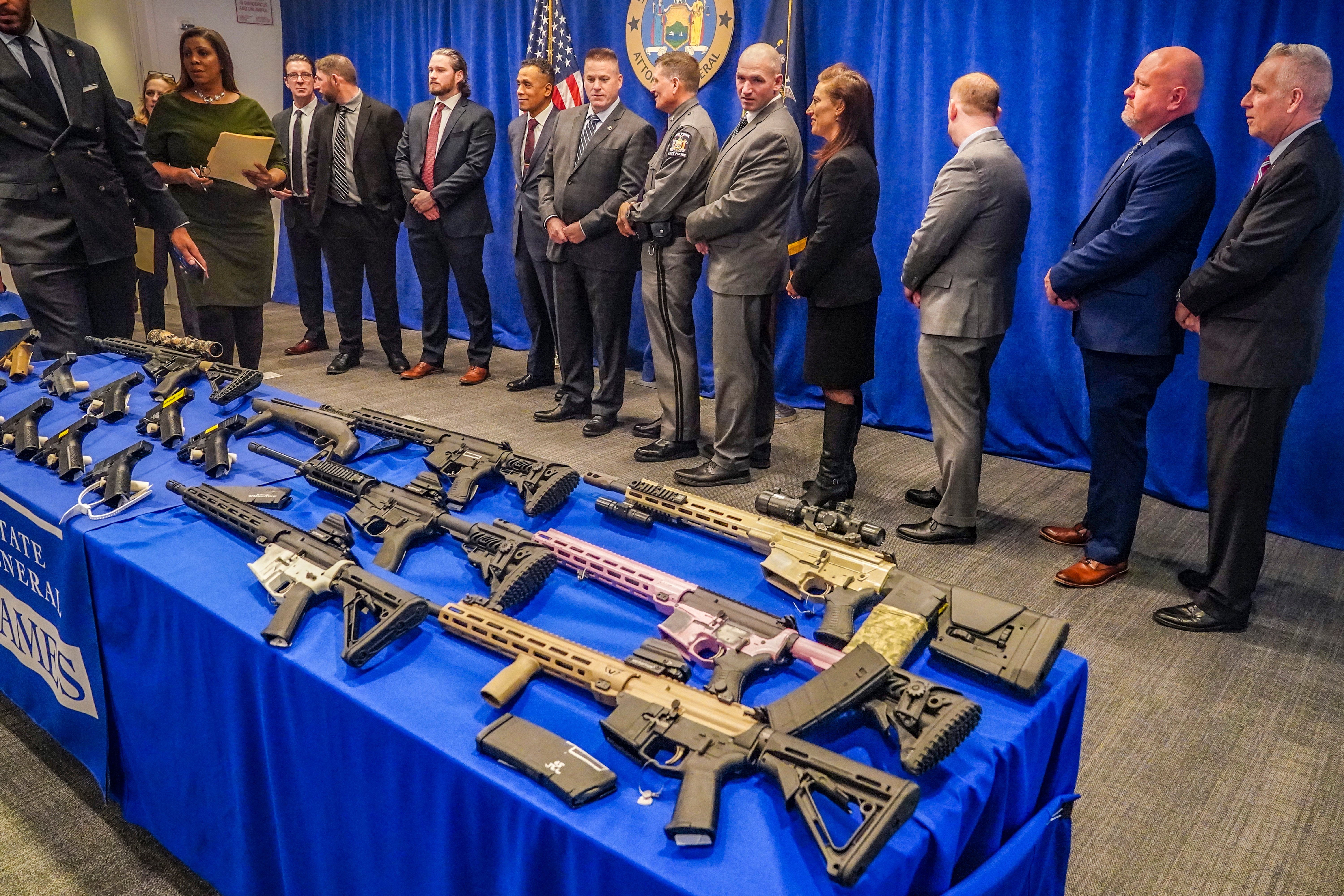 Press conference on gun seizure