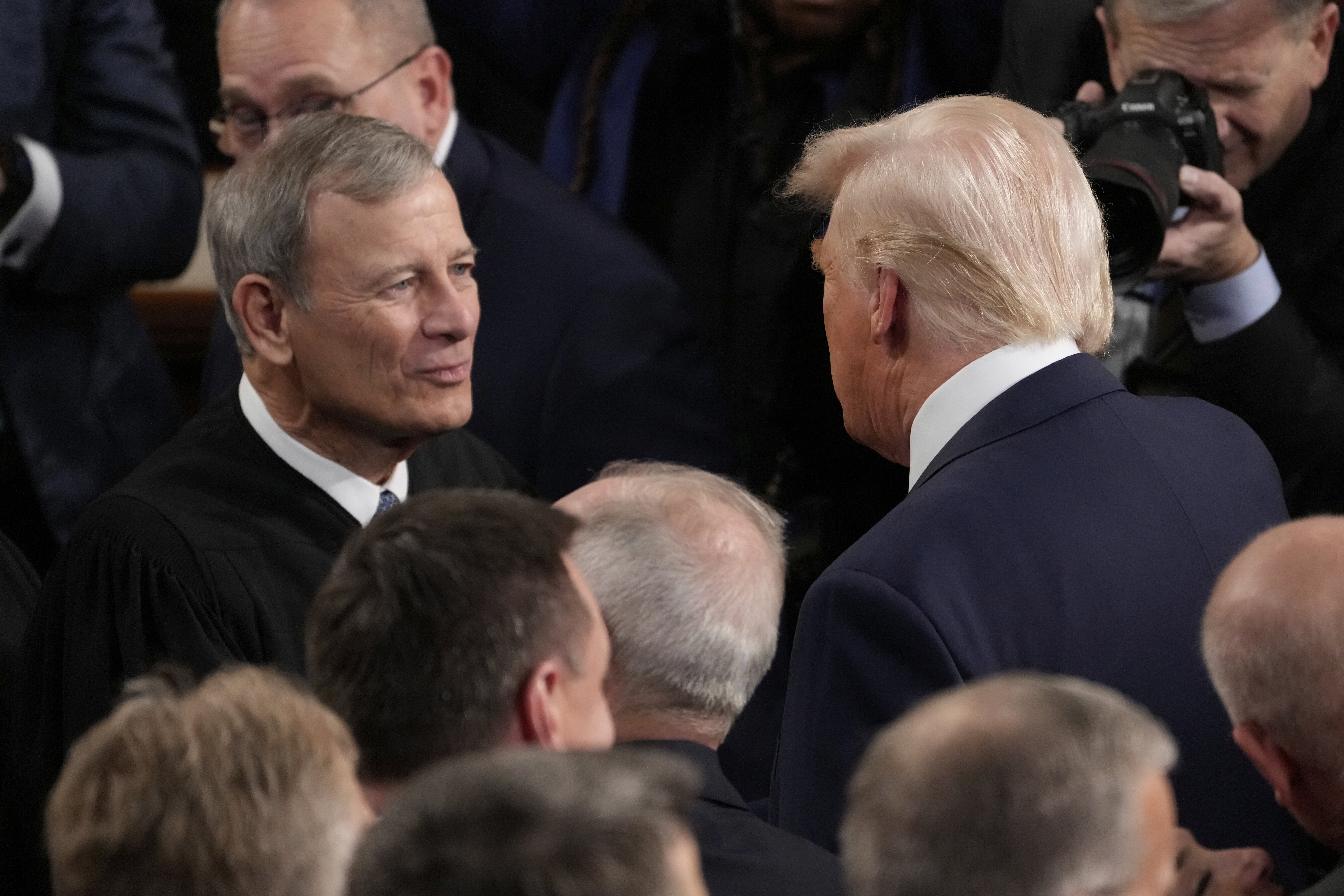 President Donald Trump and Chief Justice John Roberts