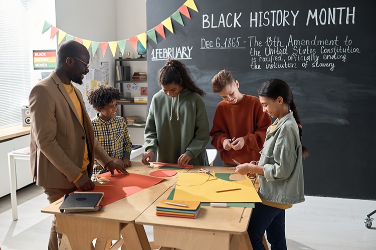Classroom celebrating Black History Month