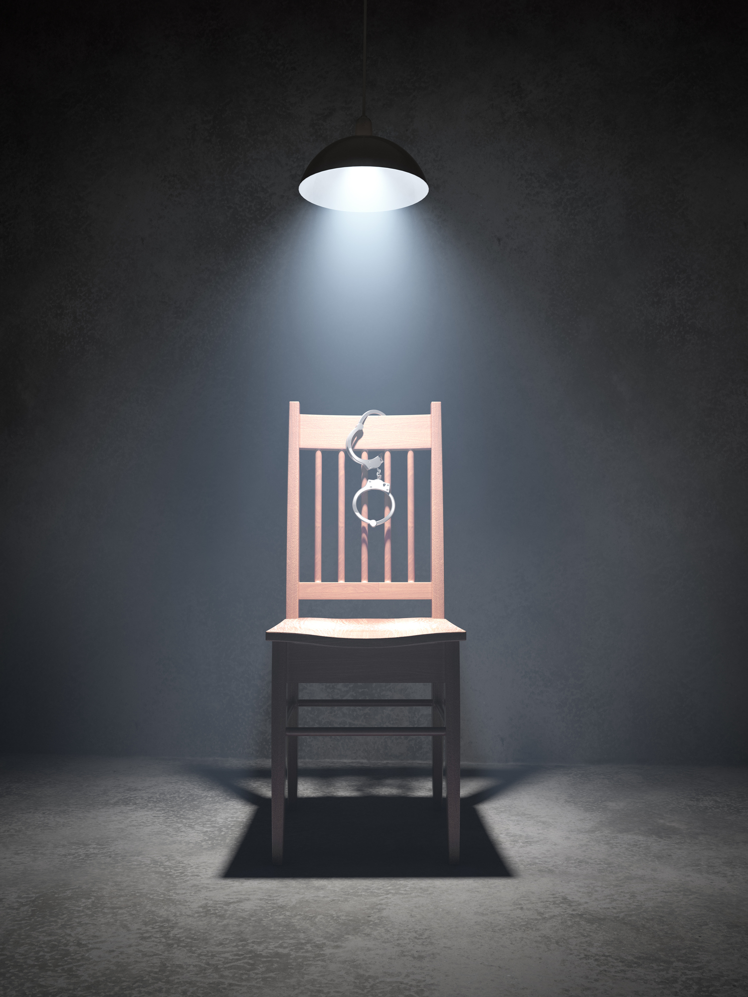 Empty chair and handcuffs