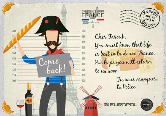 Europol postcard