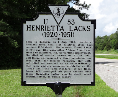 Henrietta Lacks historical marker
