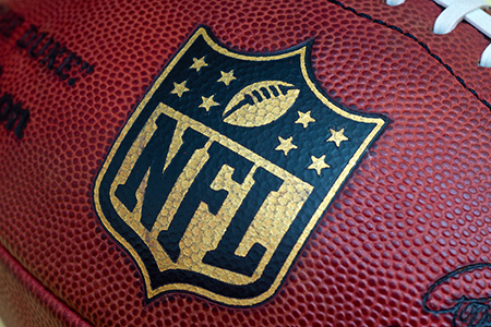 NFL logo on football