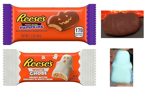 Reese's Halloween candy faces