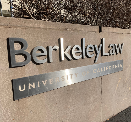 Berkeley Law sign