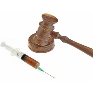 Syringe and gavel