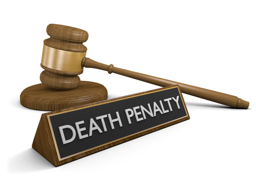 death penalty words and gavel