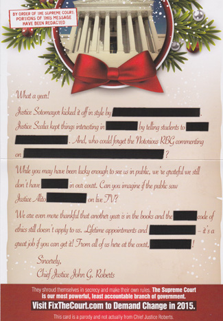 Fix the Court holiday card