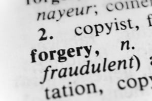 forgery word mark