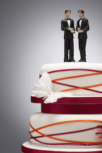 same-sex wedding cake