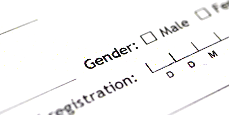 Checkbox asking for gender information