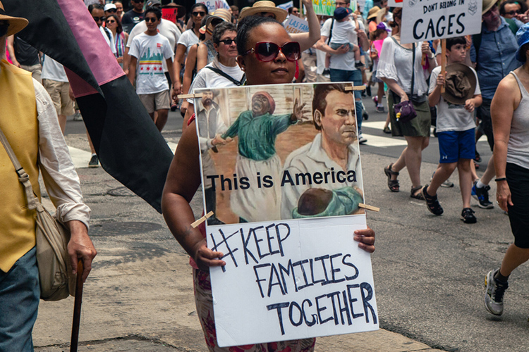 immigrant families protest