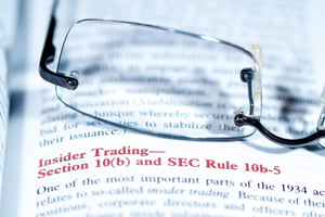 insider trading words with glasses