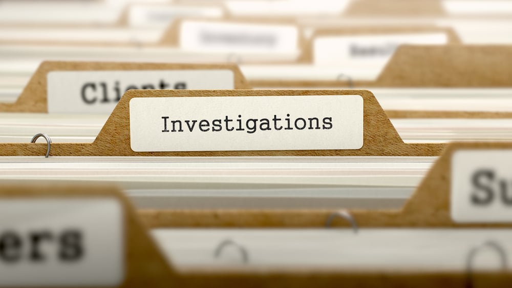 folder of investigations