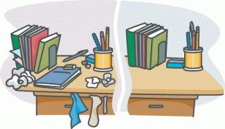 Messy Desk vs. Clean Desk