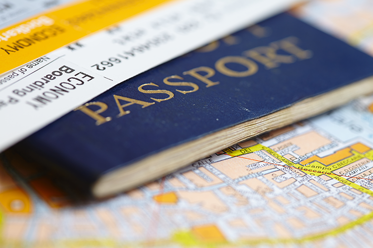 Passport and maps.