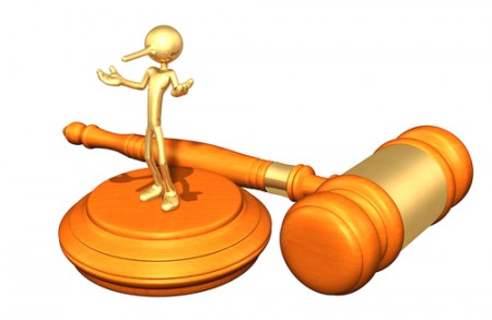 perjury concept with gavel
