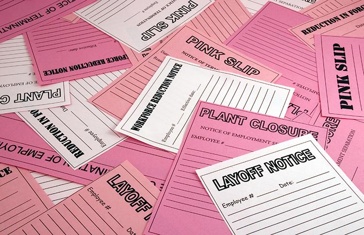 pink slips layoff notices