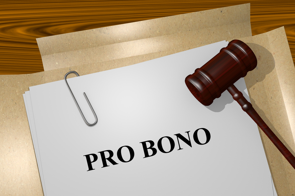 Gavel and file with document titled Pro Bono.