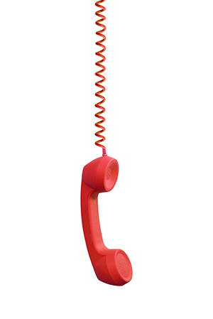phone hanging by its cord