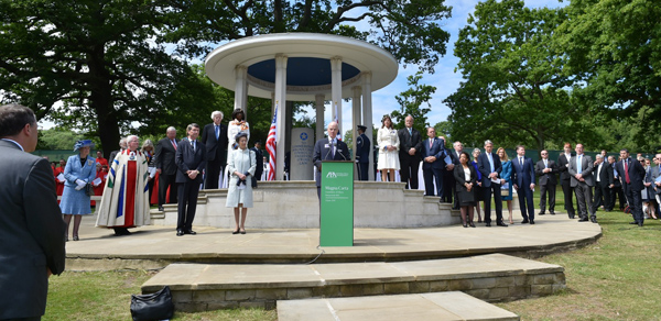 Rededication ceremony at Runnymede