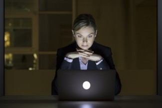 working late