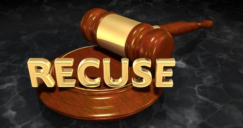 recusal words and gavel