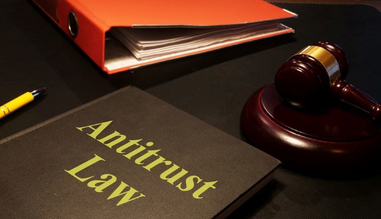 antitrust law words and gavel