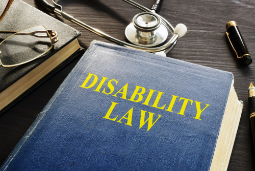 disability law words with book