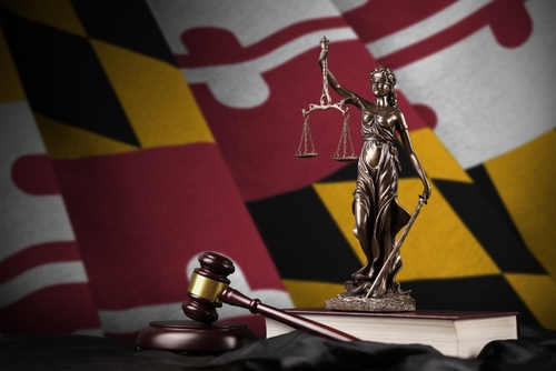 shutterstock_maryland flag and gavel