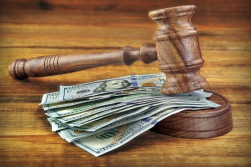 money and a gavel