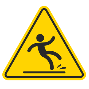 Warning sign for slippery floor