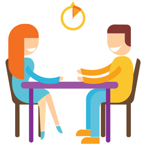 Speed dating couple
