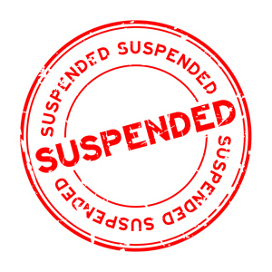 suspended