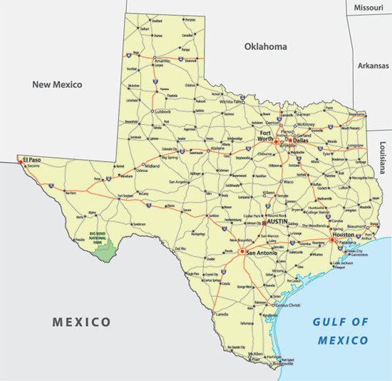 Map of Texas