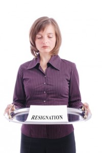 woman resignation