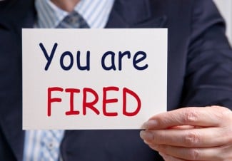 fired sign